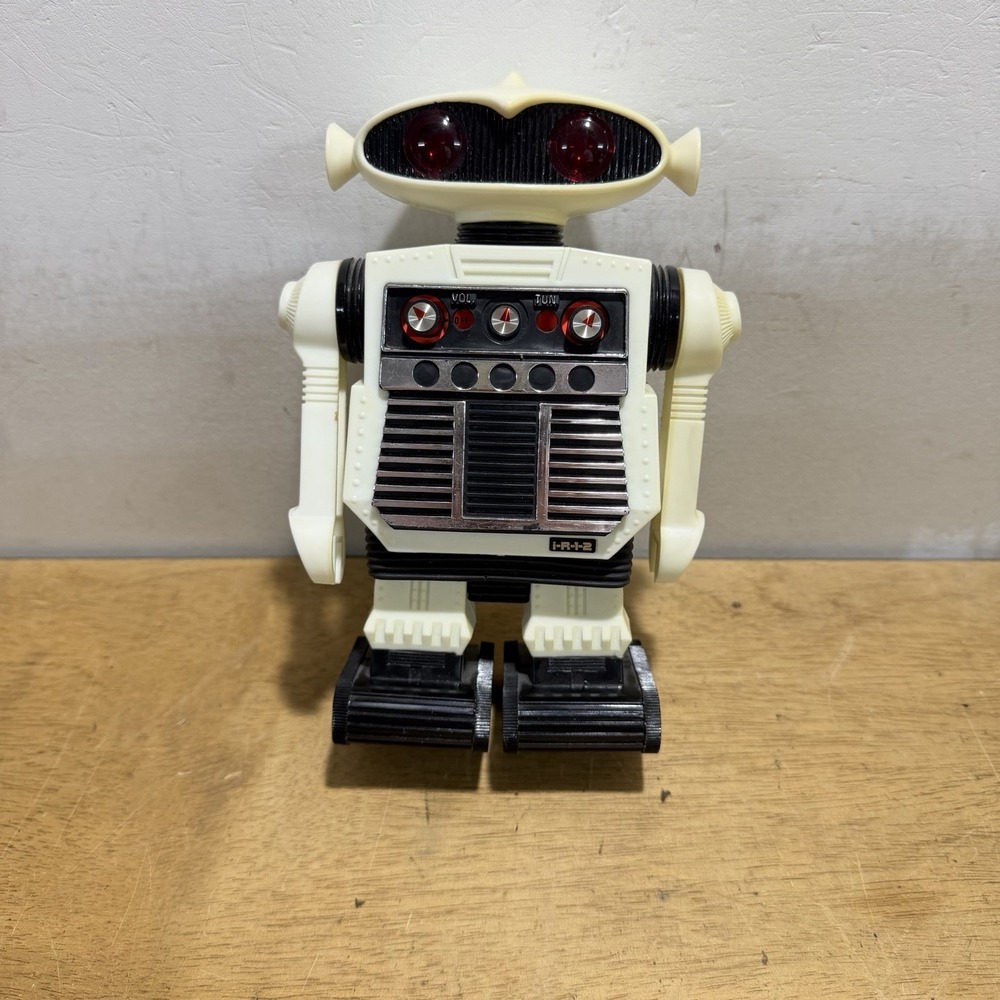 Vintage 1977 Star Command i-R-1-2 Robot AM Radio Calfax Hong Kong Tested